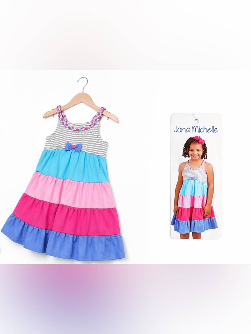 NWT Jona Michelle Tiered Girls Summer / Spring Dress Size 6